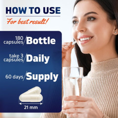 Magnesium Taurate 1500Mg per Serving – 180 Vegetarian Capsules (Provides 300 Mg