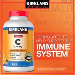 VITAMIN C, 500 Tablets, 500mg, CHEWABLE, Kirkland Signature