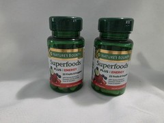 2-Nature’s Bounty Superfoods Plus Energy Diet Supplement, Fruits/Veggies.