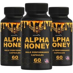 ( 3 Pack ) Alpha Honey Male Performance Capsules, AlphaHoney Capsules Supplement