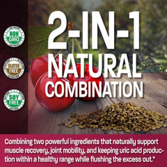 Bronson Tart Cherry Extract + Celery Seed Capsules, Powerful Uric Acid Cleanse