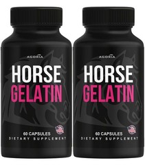 (2 Pack) Horse Gelatin Performance Capsules, Horse Gelatin Men’s Health Pills