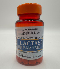 Puritan’s Pride Lactase Enzyme 125 mg, 120 Softgels, EXP: 10/26