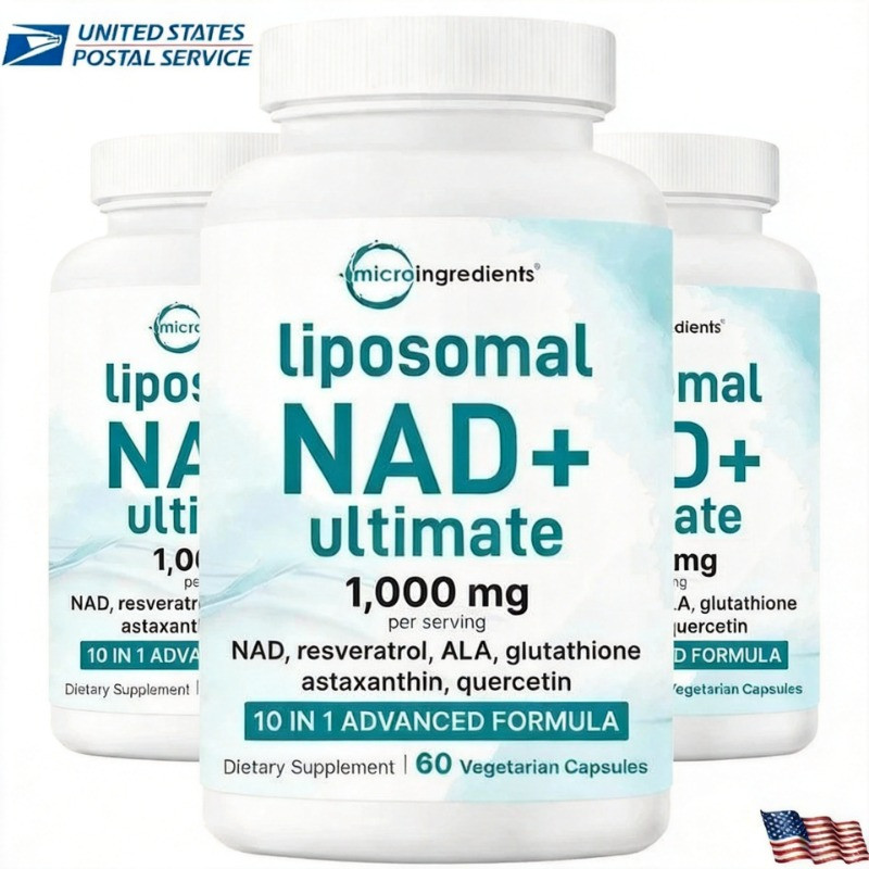 3PCS 10-in-1 with Resveratro Liposomal NAD+ Ultimate 1000mg 180 Capsules