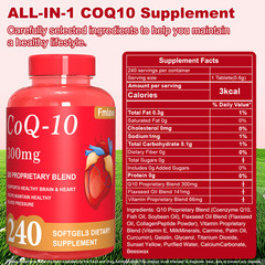 CoQ10 300mg Heart Health + GABA 5-HTP, Sleep Support, Relieve Stress & Anxiety