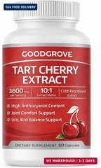 Tart Cherry Extract Capsules 3600mg Joint Support Supplement 60 Count Pack