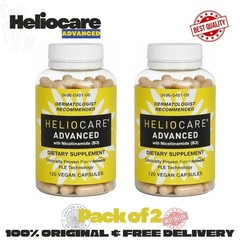 2 Packs Heliocare Advanced Nicotinamide B3 Skin Health 120 Capsules Exp: 07/2027