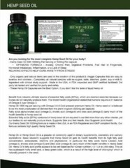 Hemp Seed Oil Skin Nails Joint Support & Wrinkle Remove Anti-Aging Supplement