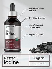 Nascent Iodine 325mcg 4oz Organic Liquid Supplement Non-GMO Gluten Free USA