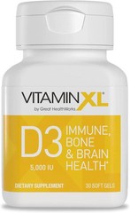 OmegaXL VitaminXL D3 High Potency Daily Vitamin D 5000 IU 125mcg Immune Support