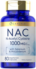 NAC Supplement N-Acetyl Cysteine | 1000mg | 80 Count | by Carlyle