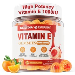 Liposomal Vitamin E Gummies 1000IU – Natural Forms of Vitamin E, with Mixed T…