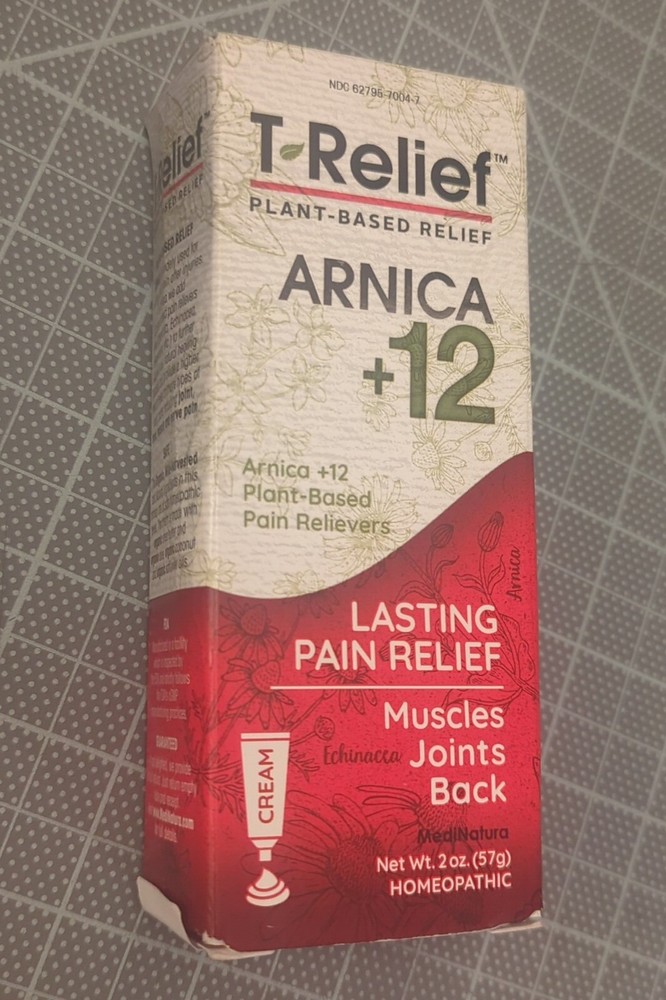 T-Relief, Arnica +12, Plant-Based Relief Cream, 4 oz (114 g)