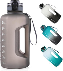 74oz Water Bottle with Handle Half Gallon BPA-Free Sports Jug for Gym Hiking Tra