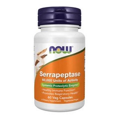 Now Foods Serrapeptase, 60 Veg Capsules Proteolytic Enzyme