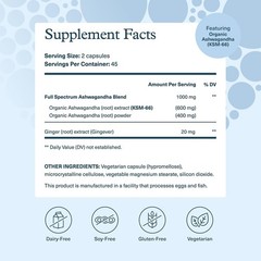Organic Ashwagandha – 1000 mg for Natural Stress Relief & Mood Balance