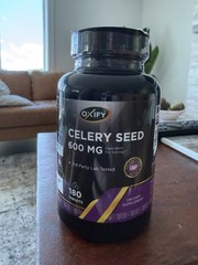 Oxify Celery Seed 600mg Dietary Supplement 180 Tablets – GMP 3rd Part Tested