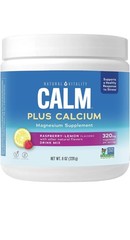 Natural Vitality CALM Magnesium Drink Mix Plus Calcium Raspberry Lemon 8oz
