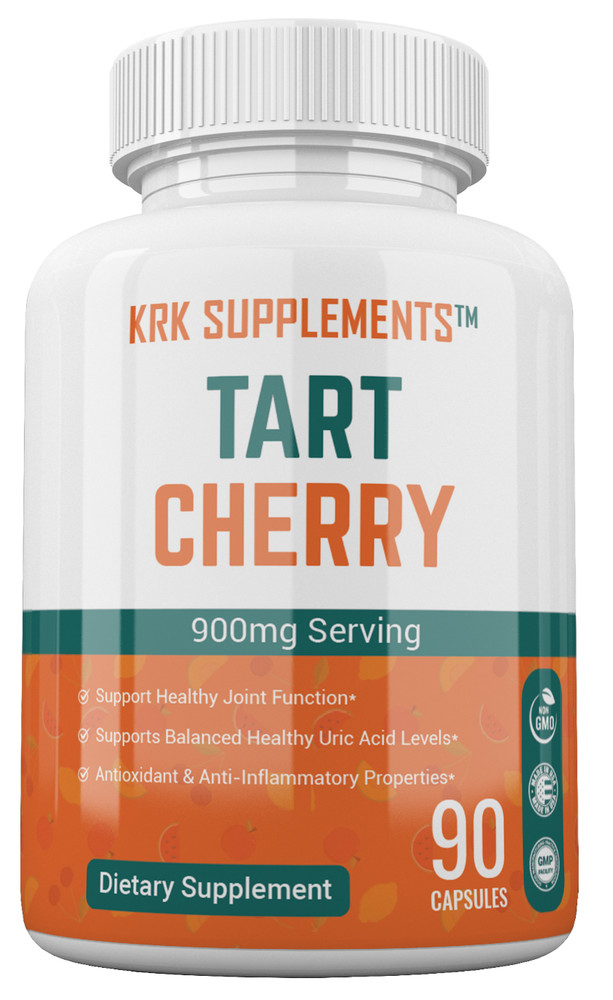 1 Tart Cherry Extract 900mg Anthocyanins for Gout Joint Pain Arthritis