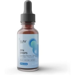 LUV Zen Drops Stress Support containing Magnesium Glycinate and Lemon Balm Vegan