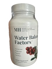 All Natural Water Balance Factors 60 Veg Tablets with Uva Ursi and more