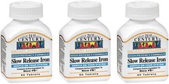 21st Century Slow Release Iron Tablets 60ct (3 Pack)