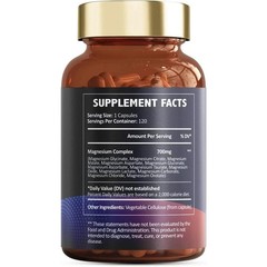 12-in-1 Magnesium Complex 700mg, High Absorption Forms for Daily Support