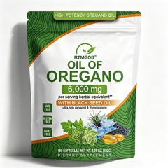 1 Pack Oil of Oregano & Black Seed Softgels Count ,Immune Support,180 capsules
