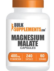 BulkSupplements Magnesium Malate 240 Capsules – 400 mg Per Serving