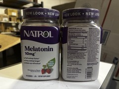 *2 PK*Natrol Melatonin 10mg Sleep Aid Gummies Strawberry 140ct.Each. EXP 11/26