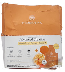 Cymbiotika ~ Liposomal Advanced Creatine Tangerine Vanilla 24 Pk Open Box