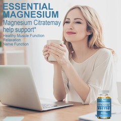 Magnesium Citrate 400mg Nerve&Muscle Function Cardiovascular Health 120 Pill