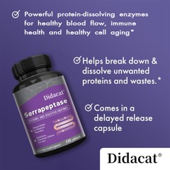 High Potency Serrapeptase 45,000 Spu A Intestinal Health Supplement 30-120 Pills