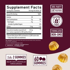 SMNutrition Maca Root Gummies 60 Count Energy Support