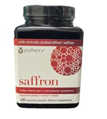 Youtheory Saffron Capsules 120 Count EXP 09/2028