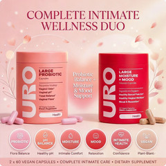 URO Health Bundle: Vaginal Moisture & Mood 60ct + Vaginal Probiotics 60ct