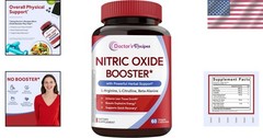 Nitric Oxide Booster with L-Arginine & Beet Root – , Gluten-Free, 60 Caps