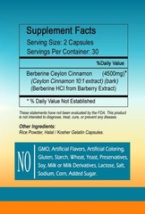 Berberine HCl with Ceylon Cinnamon Capsules 2000mg high potency- best
