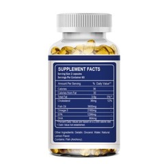 Omega 3 Fish Oil Capsules Triple Strength Joint Support 2160 mg EPA & DHA 120Pcs