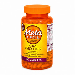 Metamucil Multi-Health Fiber Caps 100 Ct 2Pk + Free DR OTC Eye Wipe – Exp. 07/28