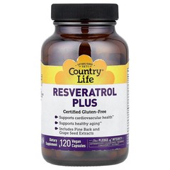 Country Life Resveratrol Plus 120 Vcaps