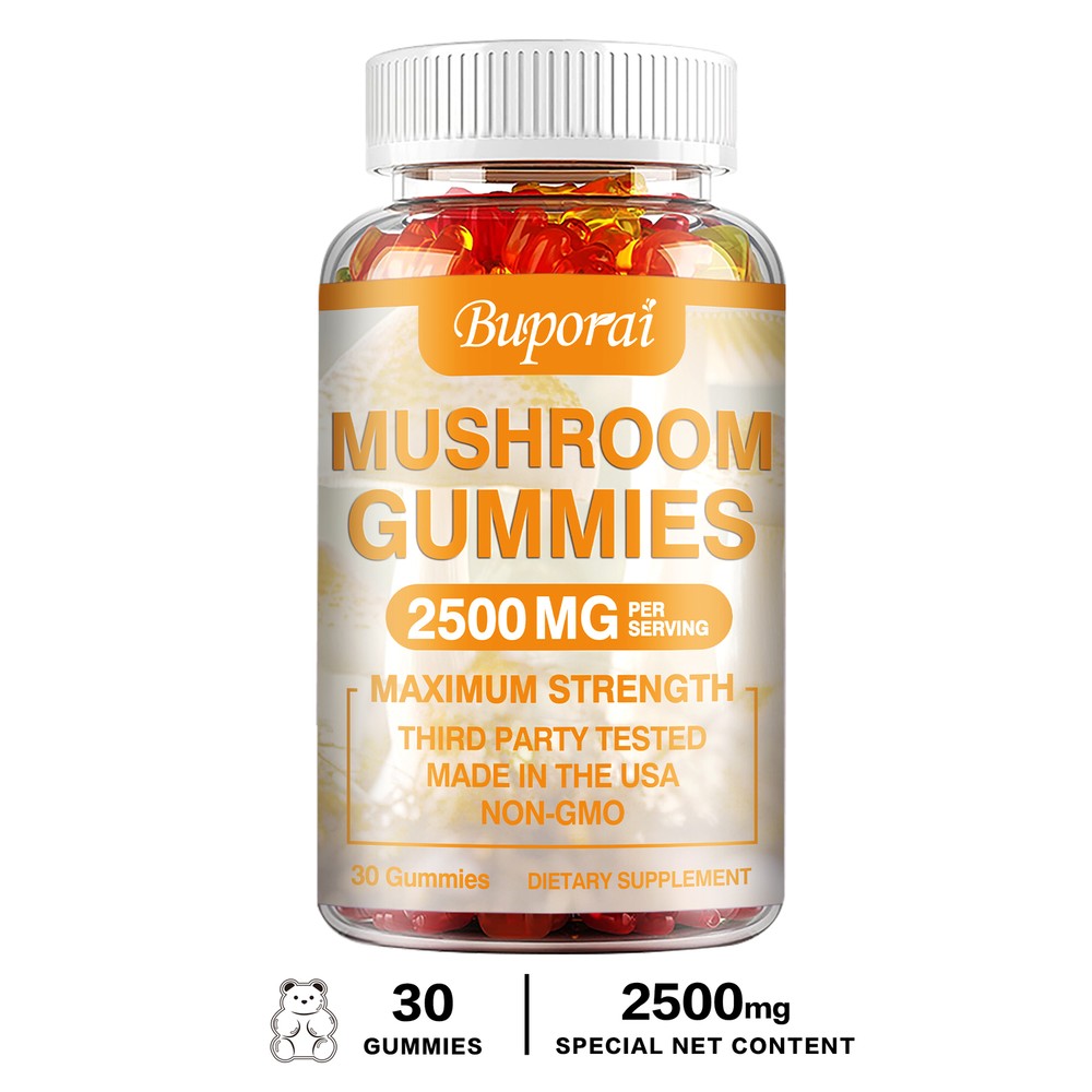 Mushroom Gummies -10-in-1- Focus & Immunity, Memory Support, Super Antioxidant