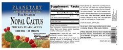 Planetary Herbals Full Spectrum Nopal Cactus 1000mg 60 Count (Pack of 1)