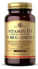 Solgar Vitamin D3 Cholecalciferol 25 mcg 1000 IU 250 Softgels