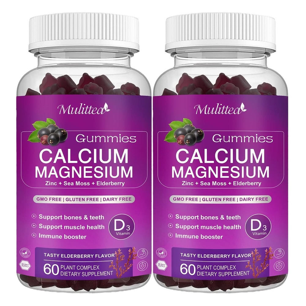 Calcium Magnesium Zinc Gummies with High Absorption Magnesium Glycinate 200mg…