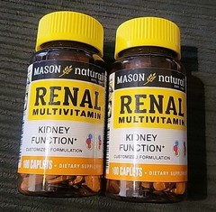 (2) Mason Natural Renal Multivitamin Kidney Function (100 Caps Each) ~EXP: 9/26