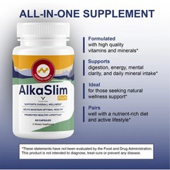 (3 Pack) AlkaSlim Plus Premium Daily Health Supplement (180 Capsules)