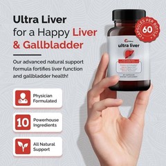 3PACK UpWellness Ultra Liver Supplement for Gallbladder Support and Liver Health