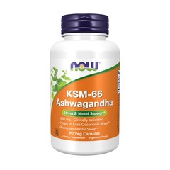 Now Supplements, KSM-66 Ashwagandha®, Stress 90 Count (Pack of 1), Off White