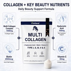 Multi Collagen Peptides Powder–Hydrolyzed Protein with Type I, II, III, V, X